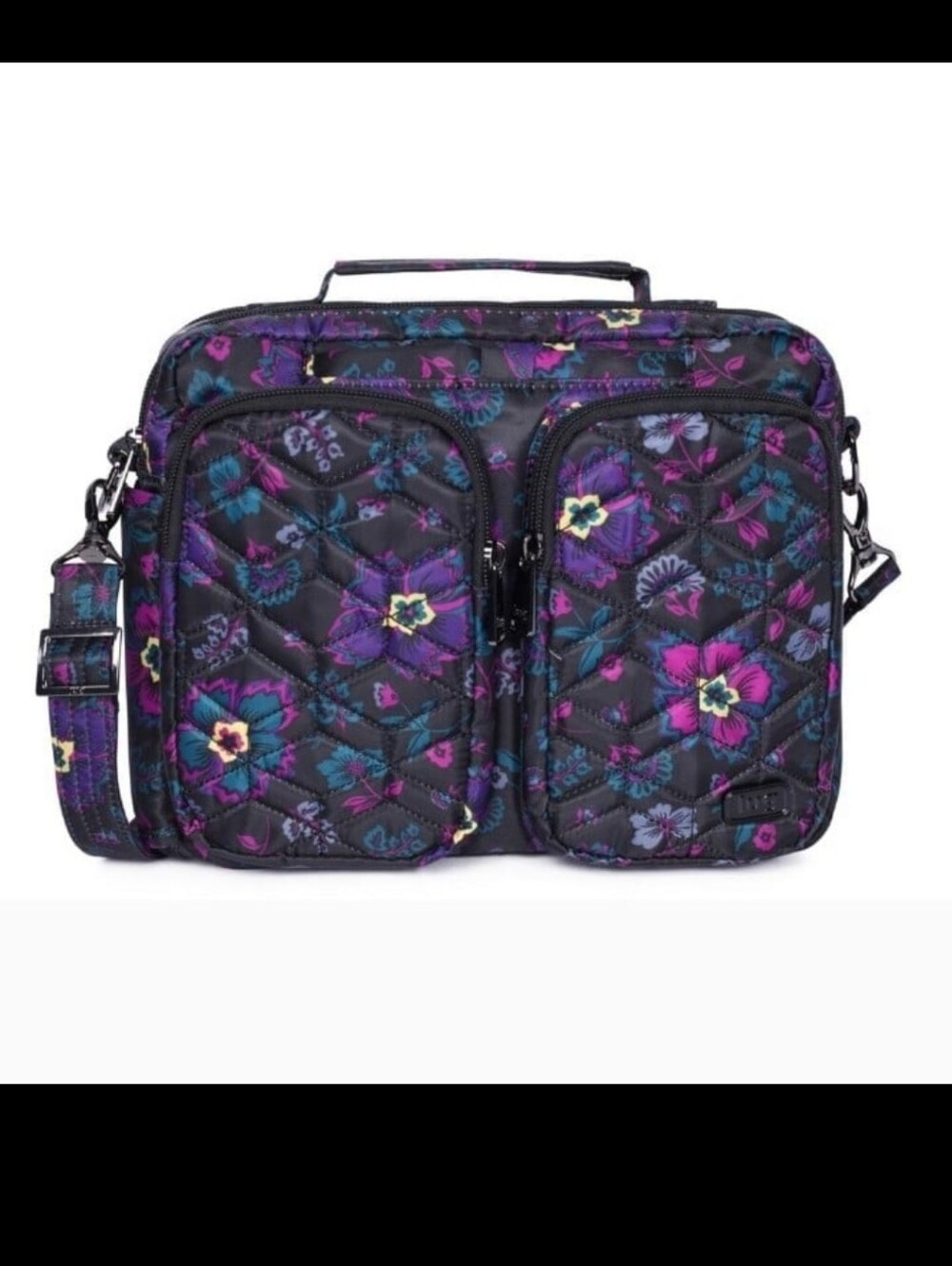 Lug Navigator Boho Floral Black Bag